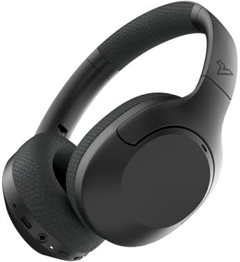 Vokalen Hyper Pro - Auriculares adaptables con cancelación activa de ruido, auriculares inalámbricos Bluetooth con micrófono, tiempo de reproducción de 60 horas, almohadillas de malla de ajuste cómodo