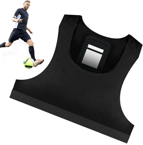Gilet da prestazione di calcio, gilet fitness gilet da calcio - Gilet da calcio Gilet da allenamento, gilet sportivo traspirante per uomo donna calcio, calcio e hockey, Nero, S
