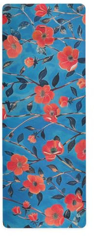 Yoga-Reisematte für Herren, bedruckt, rutschfest, Naturkautschuk, 180,3 x 66 cm