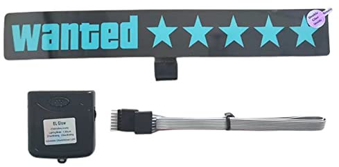 BLASHRD Windschutzscheibe, Elektrisch, 5 Gesucht, Auto-LED-Schild, Beleuchtete Fensteraufkleber für JDM Glow Panel-ZubehöR - Blaues Licht
