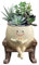 DAZZTIME Pot de Fleurs Suspendu avec Visage Balançoire,Mignon Pot de Fleurs en Résine,Pots de Succulentes Visage Souriant,pour la Maison et Le Jardin