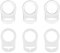 JAWUZ 6 Pezzi Porta Ciuccio Femmina, Pulsante di Silicone Anello, Anello Adattatore per Ciuccio per Bambini, Bianco + trasparente