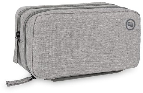 ELITE BAGS - DIABETIC'S XL Diabetiker-Tasche | grau bitone | viel Stauraum | für den täglichen Gebrauch | thermoisoliert | Handschlaufe