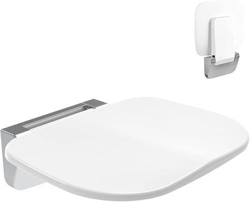 TINMAGI Duschsitz Klappbar Wandmontage, Duschklappsitz Klappsitz Dusche bis 200kg Belastbar, Duschhocker Badhocker Hocker Duschstuhl für Senioren, Schwangere, Behindert