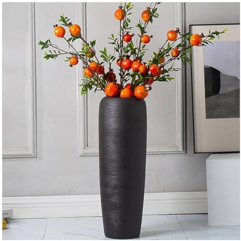 Große Vase aus Keramik, Bodenvase für Büro und Wohnzimmer, ideal für Blumenarrangements