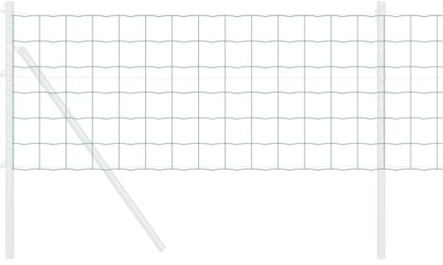vidaXL Euro Fence Green 0.4 x 25 m PVC-Coated Iron, Garden and Terrace, Modern Durable Barrier, Rectangular Outdoor Divider, Euro Fence Protector Panel, PVC