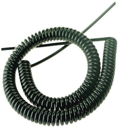 alambre eléctrico Cable de alimentación telescópico cuadrado negro de 2 núcleos de 0,5 mm, 0,75 mm, 1 mm, 1,5 mm y 2,5 mm, cable estirable.(2.5mm2 x 5.3 straight Meters)