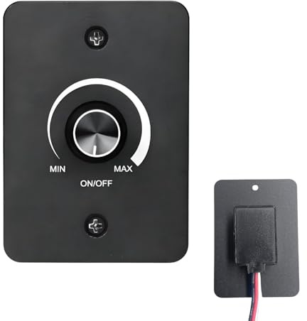 AUCANNIO DC 12V Dimmer Switch Dimming Metal 12V Switch Plug in Dimmer Switch for Motorhome Campervan Boat Truck Caravan Trailer and 12V Dimmable LED Strip or Lamp