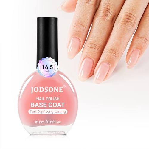 JODSONE Smalto base trasparente rosa pallido, smalto normale che esalta l'aspetto naturale, asciugatura rapida all'aria per donne, nail art fai da te da salone