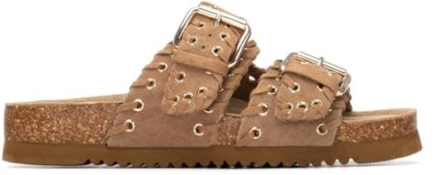 XTI - Sandalen Damen Kamel - Bequeme und vielseitige Schuhe - Casual Mode - Modell 14507301 (Größe 38)