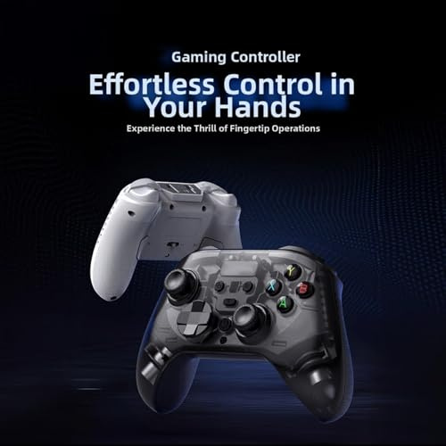 Controller di gioco wireless con joystick effetto Hall, Switch, PC, per PS4 e smartphone, design ergonomico, ABS, 2,4 G/Bluetooth (bianco)