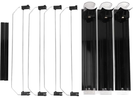 Automatic Pusher Glide Shelf, Adjustable Beverage Pusher for Fridge, Multifunctional Drink Dispenser with Stable Speed Damper, Easy to Assemble ABS Material, Fits Most Standard Cans (Black)