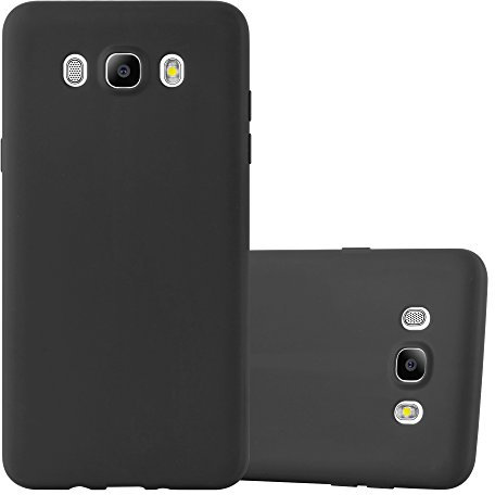 Cadorabo Hülle für Samsung Galaxy J5 2016 in Candy SCHWARZ - Handyhülle aus flexiblem TPU Silikon - Silikonhülle Schutzhülle Ultra Slim Soft Back Cover Case Bumper