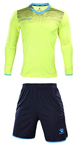 KELME Goalkeeper L/S Set Conjunto Equipaciones Portero, Hombre, Neon Yellow/Black, S