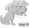 com-four® 4X Tischdeckenbeschwerer - Tischtuchgewichte aus Edelstahl - magnetische Tischtuchklammer - ca. 50 g