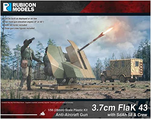 3.7cm Flak 43 with SdAh 58 & Crew (Rubicon Models)