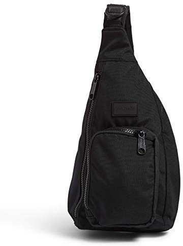Vera Bradley Damen Recycelter Lighten Up Reactive Mini Sling Rucksäcke, Schwarz