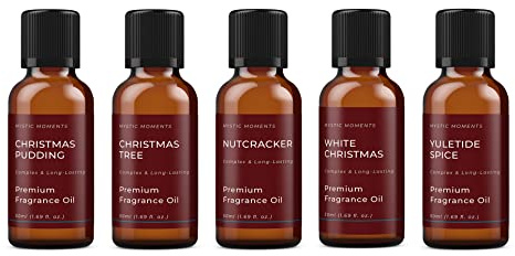 Mystic Moments | Christmas Fragrance Oil Gift Starter Pack 5 x 50ml | Perfect as a Gift