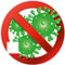 INDIGOS UG - Aufkleber - Kein Corona Virus - No Corona - Sticker - 99x99 mm Heckscheibe - Heckscheibenaufkleber Boot Auto Laptop Tuning Sticker LKW