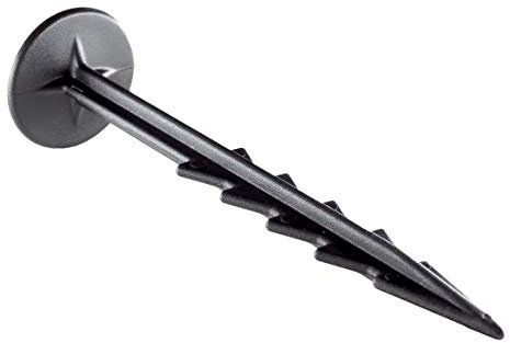 EarlyGrow MPL50114/BLA/100 - Pinzas de plástico para jardín, estabilizadas a los rayos UV, sin BPA, a prueba de putrefacción, para asegurar y anclar, paquete de 100 unidades, color negro