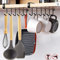 EigPluy 2St Becher Tassen Weingläser Lagerung Haken Küchenutensilien Krawatten Gürtel und Schal Hängen Haken Rack Halter Unterschrank Schrank ohne Bohren (Schwar)