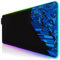CSL - RGB Gaming Mauspad - LED Schreibtischunterlage - 800x300 mm - XXL Mousepad - LED Multi Color - 11 Beleuchtungs-Modi - 7 LED Farben Plus 4 Effektmodi - abwaschbar - Vector Blau