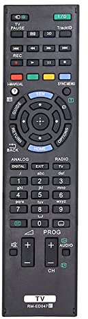 Riry Ersatz-Fernbedienung Sony Bravia RM-ED047 für rm-ed044 rm-ed052 rm-ed060 rm-ed061 rm-ed062 Kompatibel mit Allen für Sony TV-Fernbedienungen