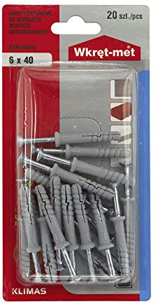 20 Stück Schlagdübel 6 x 40 Nageldübel Einschlagdübel