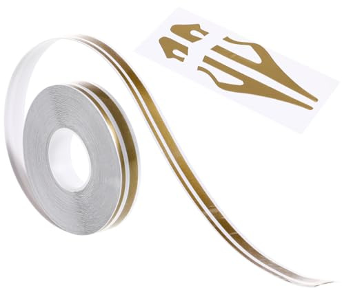Auto Body Side Stripes Auto Gessato Nastro Decalcomania Vinile Striping Pin Stripe Doppia Linea Nastro Auto Body Decal Sticker Oro 2 pz