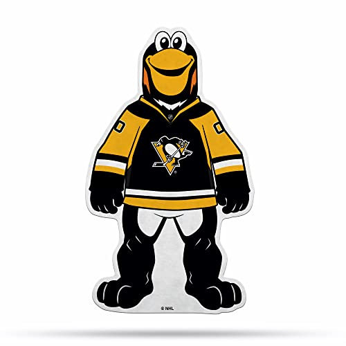 Rico Industries NHL Pittsburgh Penguins Maskottchen Form Schnitt Wimpel – Heim- und Wohnzimmer-Dekor – weicher Filz EZ zum Aufhängen