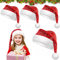 ZDQC 4 Stück Nikolausmütze,Weihnachtsmann Mütze Erwachsene,Nikolausmütze für Erwachsene und Kinder,Weihnachtsmütze Plüsch,Nikolausmütze mit Schneeflockenmuster