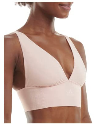 adidas Soutien-Gorge de Salon sans Couture Micro Stretch pour Femme Sport, Opaque, Fouet de pêche