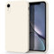 Oumida Case for iPhone XR 6.1-Inch, Soft Silicone Shockproof Liquid Bumper Cover with Microfiber Lining, Full Covered Soft Gel Rubber Case Cover for iPhone XR(White)