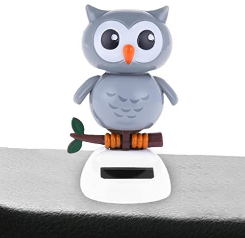 Bexdug Decorazioni per cruscotto, Decorazione cruscotto Auto Gufo Statua figurina, scuotendo Testa Gufo Auto, Gadget Decorazione per Auto, scrivania, Finestra
