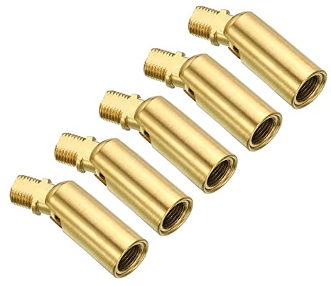 PATIKIL 5 Stück 180 Grad Geneigte Deckenleuchte Adapter M10 Gewinde Kronleuchter Decke Pendelleuchte Adapter für Winkel oder Unregelmäßige Decke Kupfer