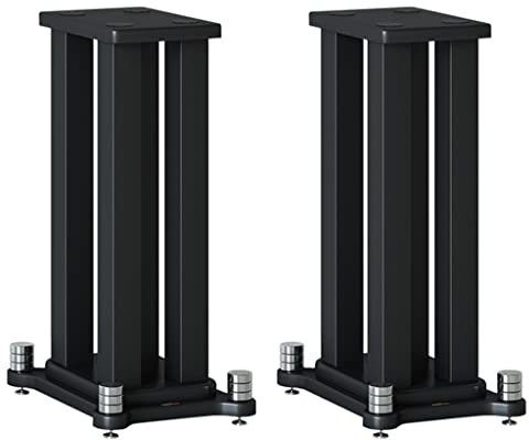 Une Paire de Supports d'enceintes, Home cinéma avec Son Surround, Support Audio Amortisseur, Support de Haut-Parleur Central au Sol, Supports de Moniteur de Studio, 7,9-31,5 Pouces