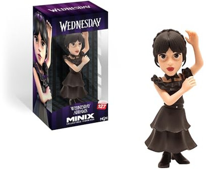 MINIX MN13487 Wednesday Figur Tanzkleid - Wednesday - Sammlerstücke 12 cm für Ausstellung, Geschenkidee für Kinder und Erwachsene, TV & Filmfans - MN13487