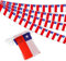 Chile String Flag Wimpel Banner – 38 Flaggen, 12 m kleine Mini chilenische Flaggen Wimpelkette Banner für Landdekoration, Schule, Party, Sportveranstaltungen