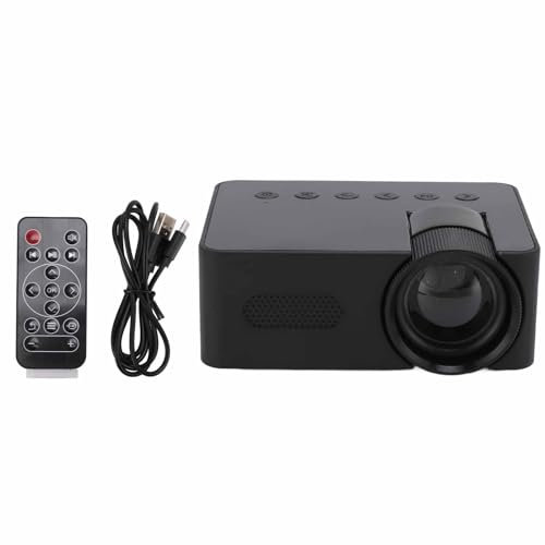 Mini Projecteur, Projecteur Vidéo Portable de Protection des Yeux HD 1080P avec Haut Parleur 4Ω 2W WiFi Bluetooth, Projecteur de Cinéma Maison pour Film Jeu au Plafond Extérieur