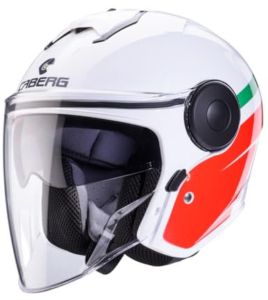 CABERG SOHO Zephyr White / RED / Green L OFFENER Helm