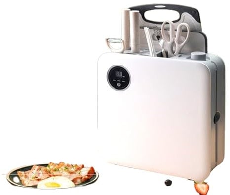 Sterilizzatore per bacchette, sterilizzatore per tagliere e coltello, asciugatrice per tagliere, rack di stoccaggio per sterilizzazione UV