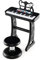 RELAX4LIFE Pianoforte per Bambini con 37 Tasti, Tastiera Musicale con Microfono, Leggio e Sgabello, Funzioni di Record e Playback, Regalo di Natale/Compleanno (Nero)