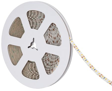 LEDKIA LIGHTING LED-Streifen 12V DC SMD2835 120LED/m 5m IP65 Breite 8mm Schnitt 10cm, Neutrales Weiß 4000K, LED Strip, LED Leiste, LED Band, LED Beleuchtung, LED Lichtleiste, LED Lichtband