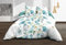 Le linge de Jules Parure Drap Plat + Drap-Housse 160x200 + 2 T - Pur Coton 57 Fils - Bloom, Bleu