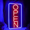 JEMESI Insegne al neon OPEN Parola OPEN Luci notturne al neon per la decorazione della stanza Lampada da camera Bar Pub Hotel Caffetteria Ristorante Sala giochi Wall Art Decoration Sign