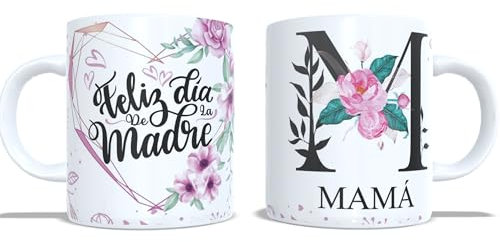 Taza cerámica Feliz día de la Madre. Taza personalizada. Día de la madre. Regalo. Cumpleaños. Aniversario. Navidad.
