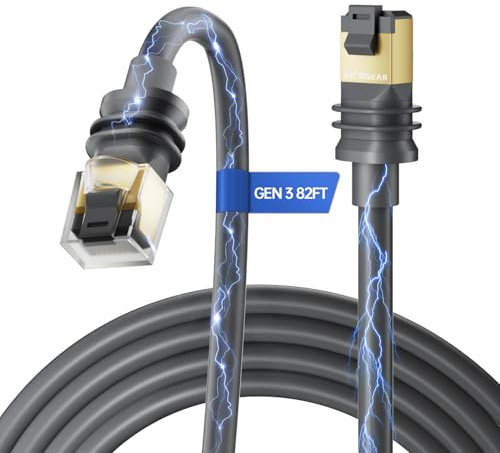 AOLEAD Starlink Gen 3 Cable 82FT/25M - Replacement Standard V3 Cable for Star Link Accessories - Starlink Extension Cable Gen 3 Outdoor Waterproof Gray
