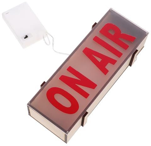 jojofuny Led-licht On Air Wandschild Aufzeichnung Heimstudio Auf Luftschild Glühen Wandleuchten Led-herzlicht Neon Stören Auf Luftlicht Warnlicht Zeichen Warnschild Massivholz