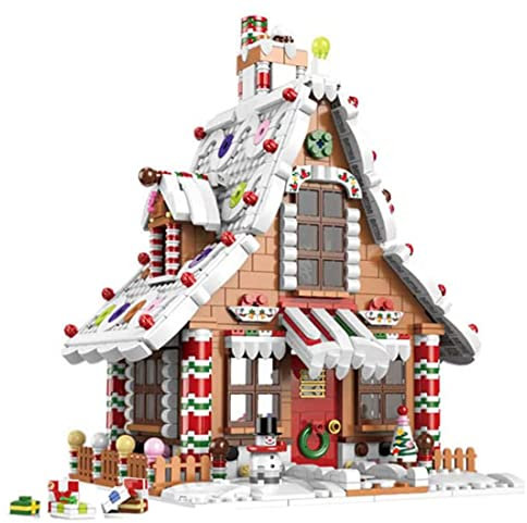 ENPUSI Haus Bausteine für Weihnachten, Weihnachten Haus Modell, DIY Weihnachtsspielzeug Klemmbausteine Bauset (#1)