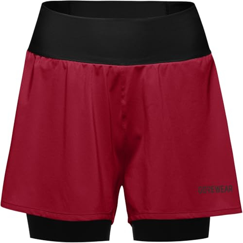 GORE WEAR Concurve Damen 2in1 Lauf-Shorts, Leichte und Bequeme Shorts mit integrierter Tight